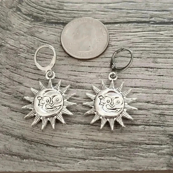 Boho Spring Silver Sunshine Earrings - Picture 1 of 1